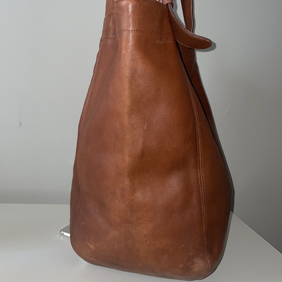 COACH VINTAGE DUFFLE SOHO XL Brown LEATHER BAG Authentication Papers - Picture 3 of 11